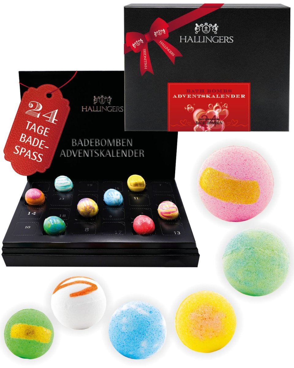 Hallingers Badebomben-Adventskalender „Luxury Bath Bombs Red“