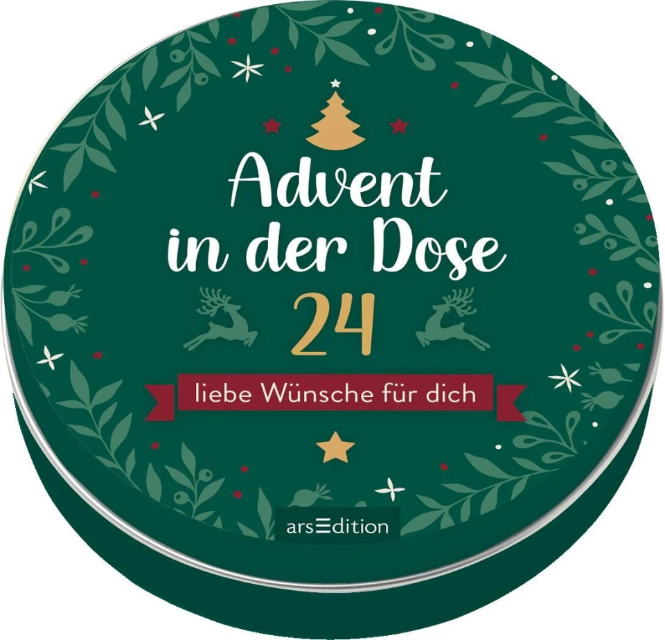 arsEdition Advent in der Dose – 24 liebe Wünsche für dich Adventskalender