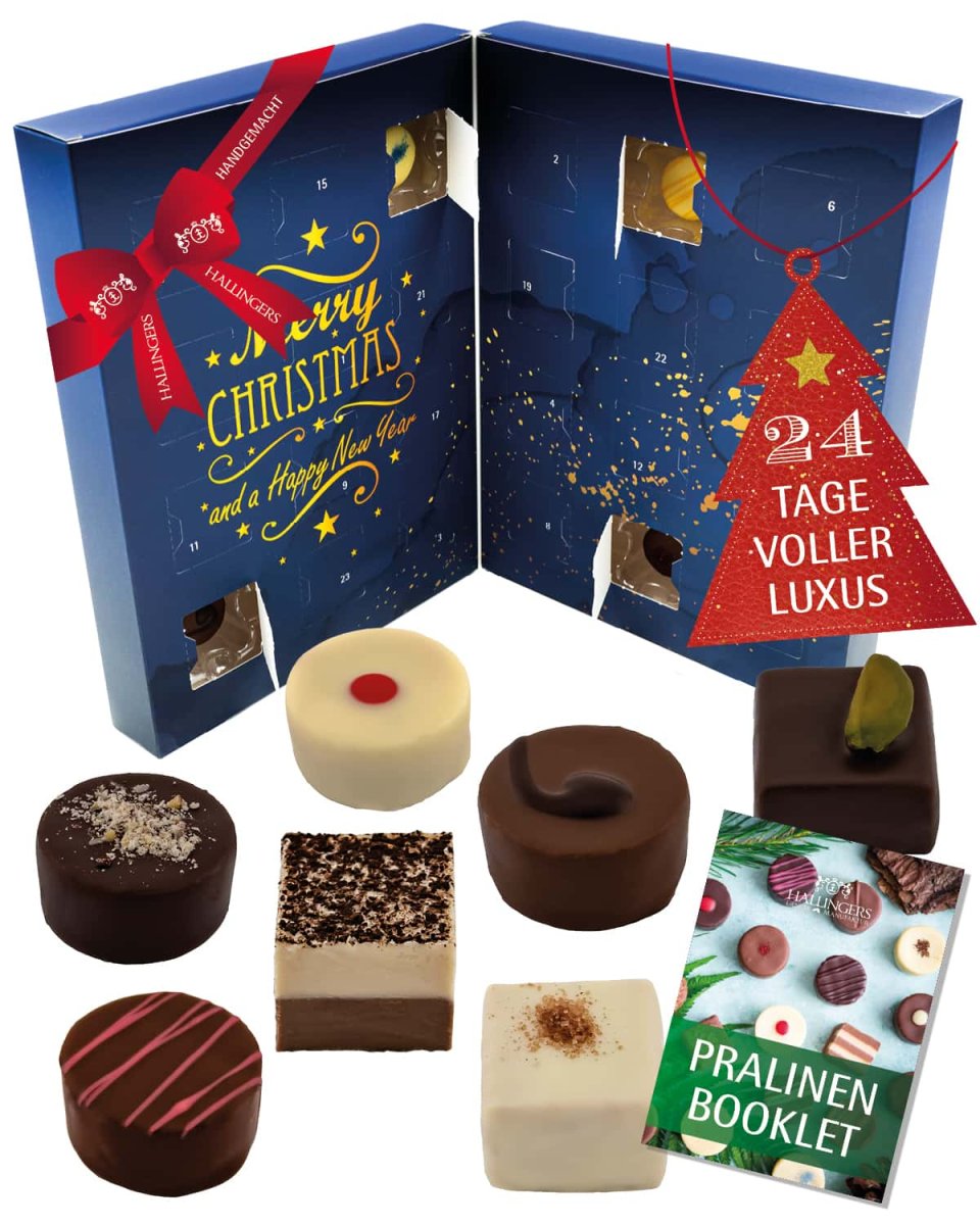 Hallingers Pralinen Adventskalender „Christmas Time“ ohne Alkohol