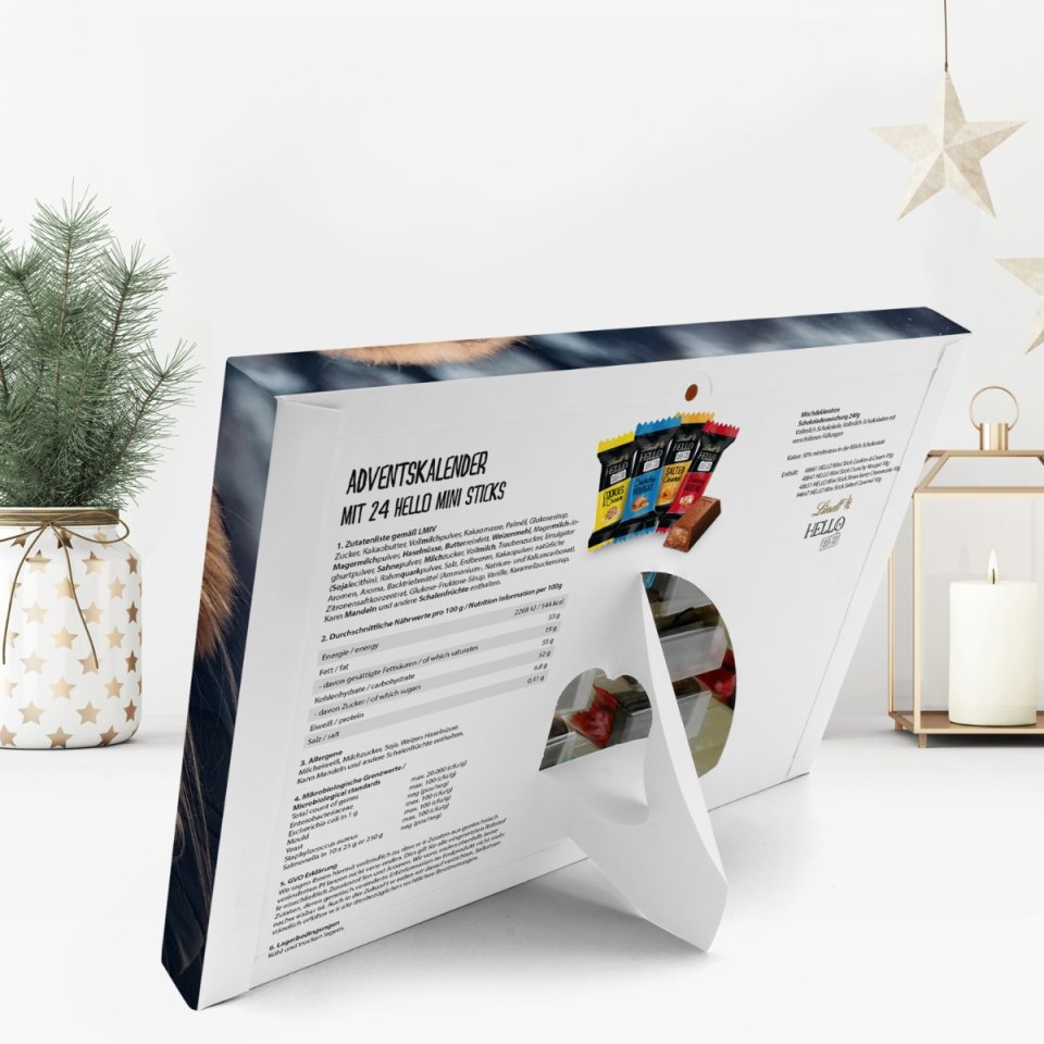 PhotoFancy Foto-Adventskalender mit Lindt HELLO Schokolade