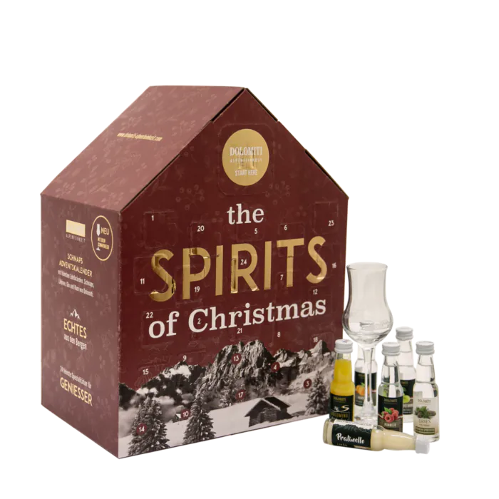 Dolomiti Alpenfeinkost Adventskalender Haus 2026 – Schnaps, Gin & Likör