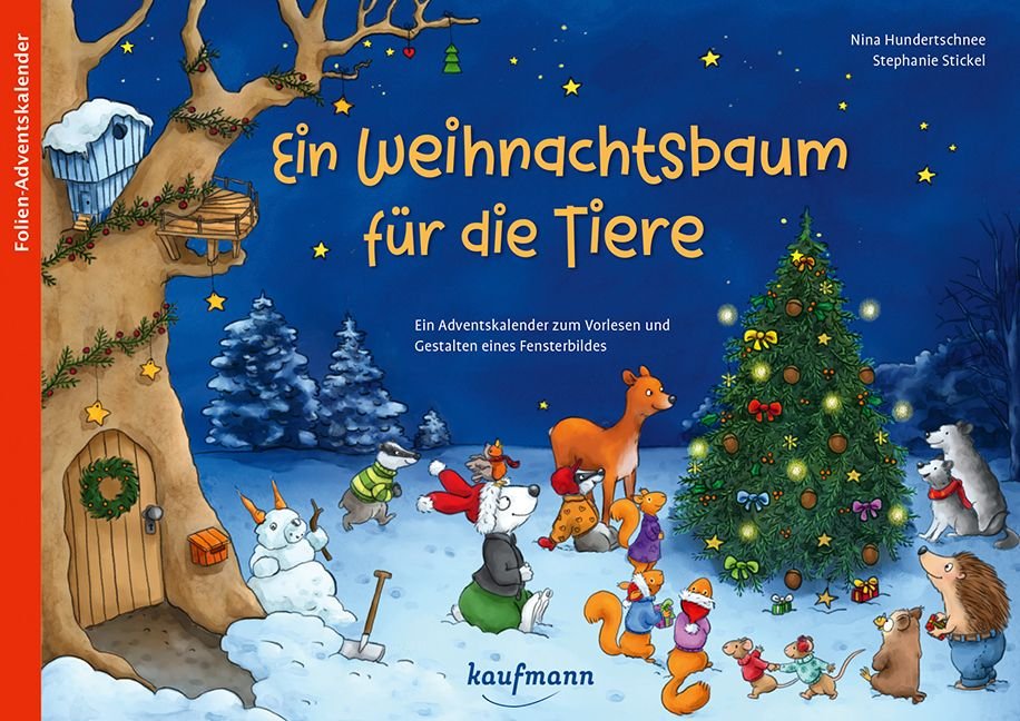 Kaufmann Verlag Ein Weihnachtsbaum für die Tiere – Adventskalender zum Vorlesen mit Fensterbild