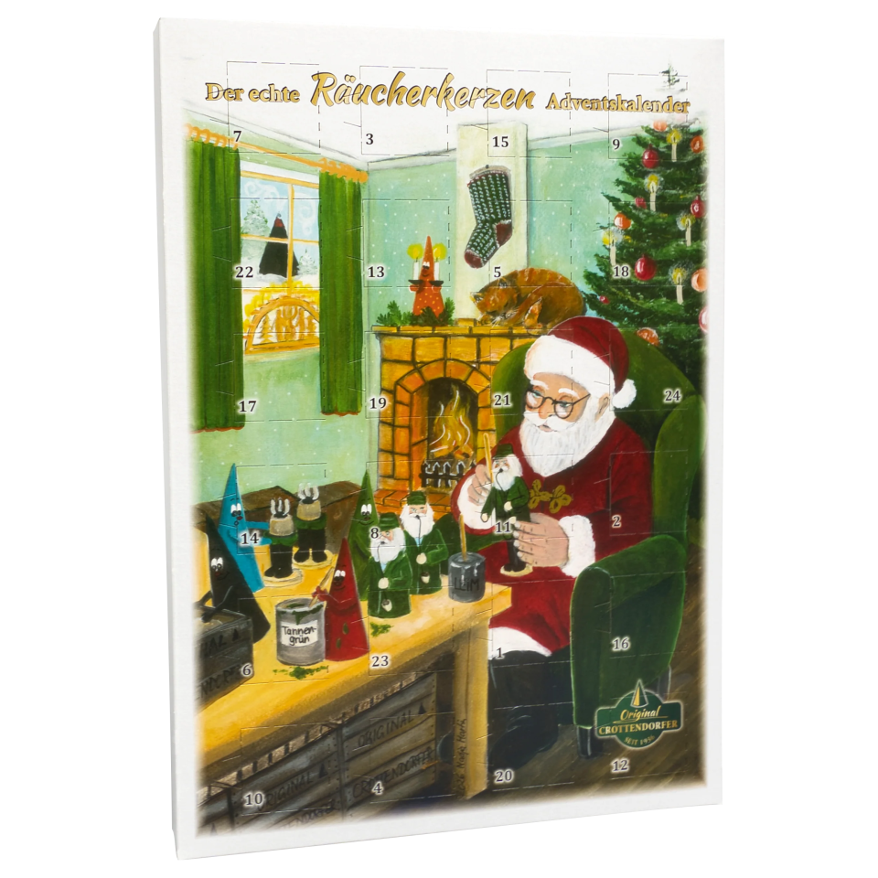 Original Crottendorfer Räucherkerzen-Adventskalender 2026 Hochformat